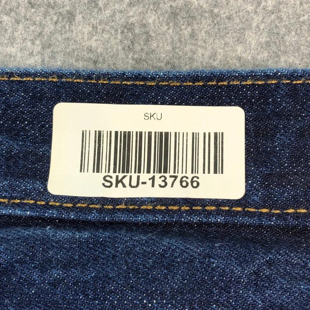 Levis 501 Mens Jeans 36x32 Blue Regular Fit Classic Dark Wash Button Fly Denim